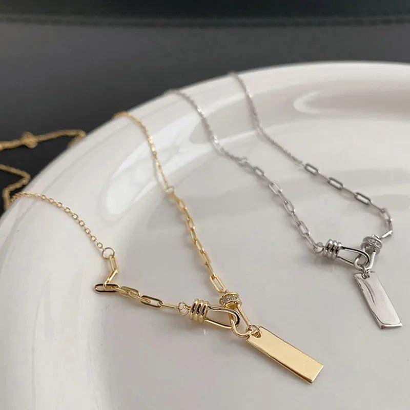 Sterling Silver Necklace for Female Party Clavicle Chain