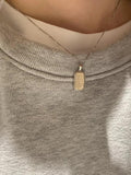 925 Silver Geometric Letters Pendant Necklace for Women