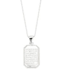 925 Silver Geometric Letters Pendant Necklace for Women