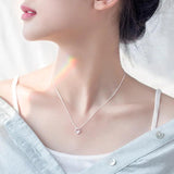 S925 Silver Necklace with Bohimia Rhinestone Pendant