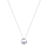 S925 Silver Necklace with Bohimia Rhinestone Pendant