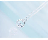 S925 Silver Necklace with Bohimia Rhinestone Pendant