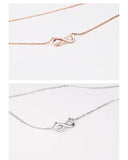 Bohimia Jewelry S925 Sterling Silver Number 8 Cross Necklace for Women