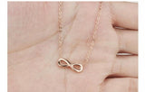Bohimia Jewelry S925 Sterling Silver Number 8 Cross Necklace for Women