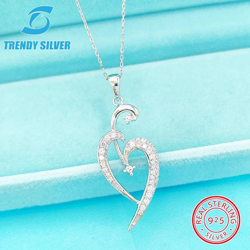 925 Silver Necklace Small Zircon Jewelry