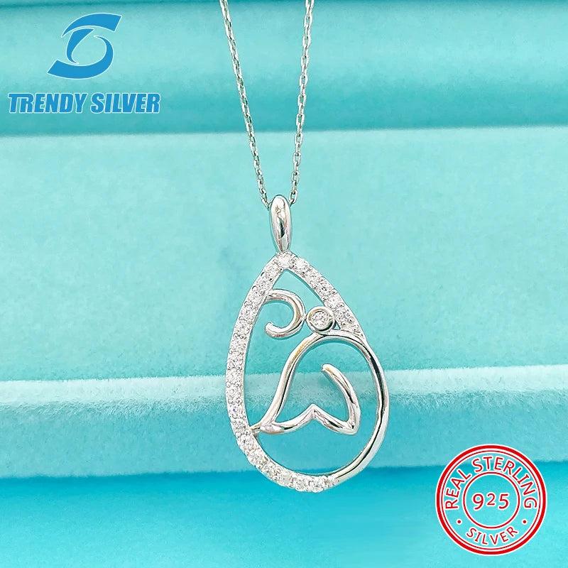 925 Silver Necklace Small Zircon Jewelry