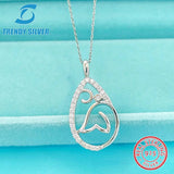 925 Silver Necklace Small Zircon Jewelry