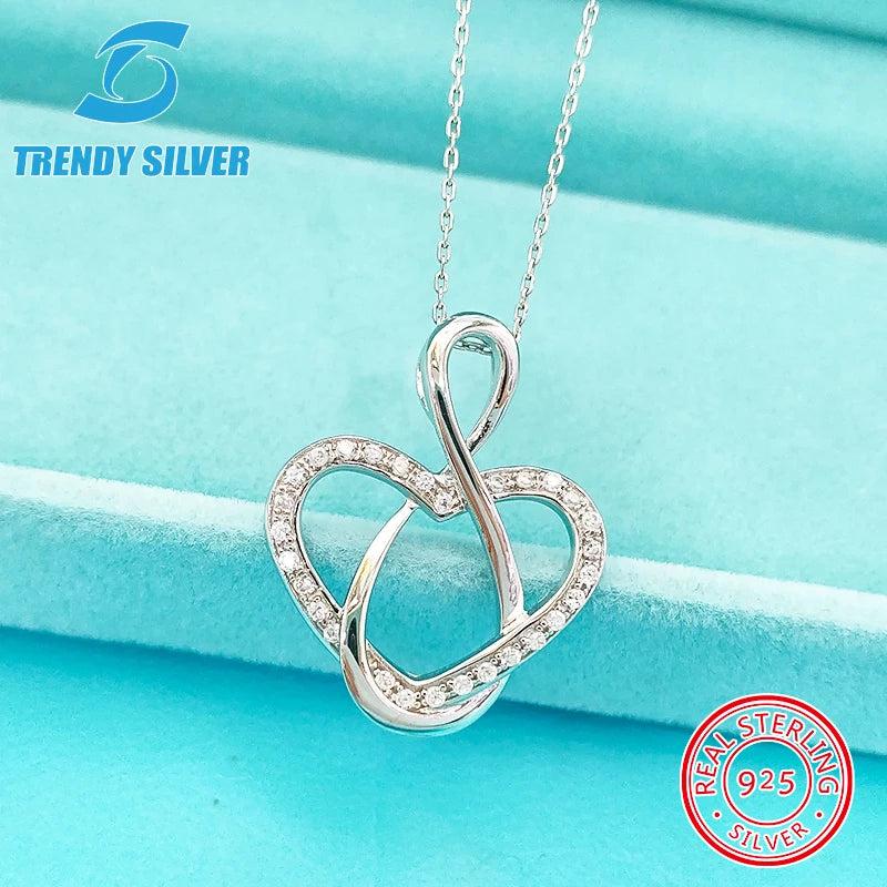 925 Silver Necklace Zircon Jewelry