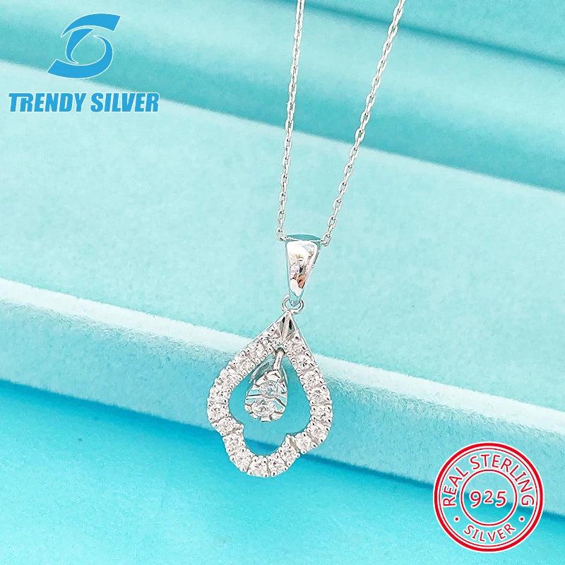 925 Silver Necklace with Zircon Jewelry