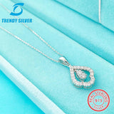925 Silver Necklace with Zircon Jewelry