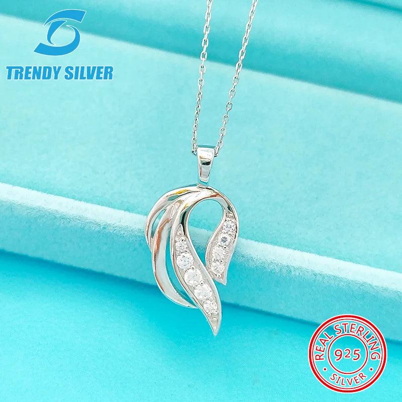 925 Silver Necklace Small Zircon Jewelry
