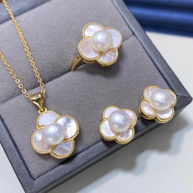6.5mm Fritillaria Pearl Jewelry Set