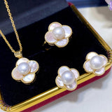6.5mm Fritillaria Pearl Jewelry Set