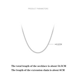 925 Sterling Silver High Link Chain Clavicle Necklace for Women