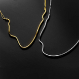 925 Sterling Silver High Link Chain Clavicle Necklace for Women