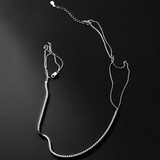 925 Sterling Silver High Link Chain Clavicle Necklace for Women