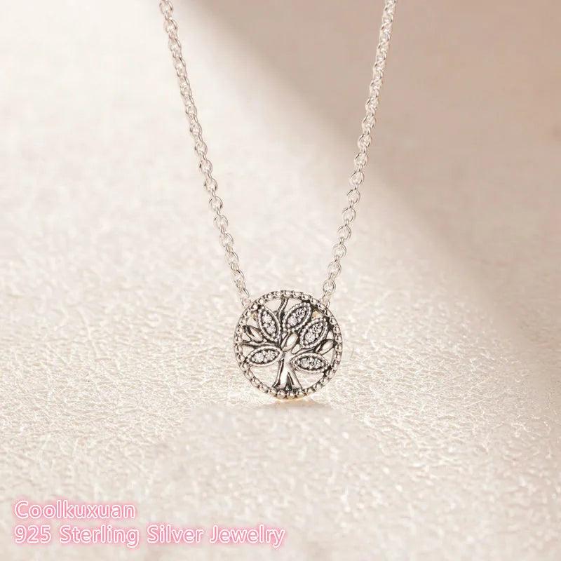 Mother's 925 Sterling Silver Tree of Life Necklace for Women