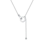 D Moissanite Diamond Gemstone 925 Sterling Silver Pendant Necklace