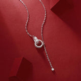 D Moissanite Diamond Gemstone 925 Sterling Silver Pendant Necklace