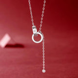 D Moissanite Diamond Gemstone 925 Sterling Silver Pendant Necklace