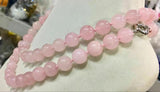 32in Natural 12mm Pink Jade Gemstone Round Beads Necklace AAA+