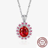 Original High Carbon Diamond Necklace Padma S925 Silver Gem Pendant