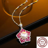 S925 Star Pearl Pendant Necklace European American Jewelry