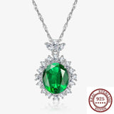 S925 Turquoise Pendant Necklace Retro Engagement Wedding Jewelry