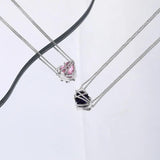 S925 Sterling Silver Love Clavicle Chain Necklace Pendant