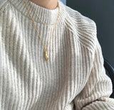 925 Sterling Silver Vintage Palm Finger Necklace Pendant