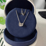 Dinh Van 925 Paris Zircon Necklace Handcuffs Pendant