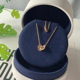 Dinh Van 925 Paris Zircon Necklace Handcuffs Pendant