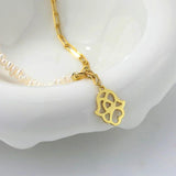 925 Silver Pearl Clavicle Chain Necklace Pendant
