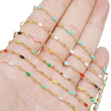 2 Meters Stainless Steel Enamel Chains DIY Jewelry Necklace Anklets Findings
