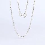 925 Sterling Silver Cable Chain Necklace 0.8mm White/Yellow/Rose