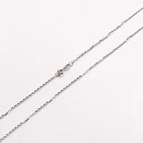 925 Sterling Silver Cable Chain Necklace 0.8mm White/Yellow/Rose