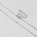 925 Sterling Silver Cable Chain Necklace 0.8mm White/Yellow/Rose