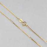925 Sterling Silver Cable Chain Necklace 0.8mm White/Yellow/Rose