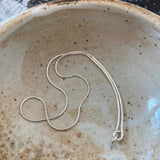 925 Silver Hook Knotted Chain Clavicle Choker Necklace