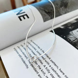 925 Silver Hook Knotted Chain Clavicle Choker Necklace