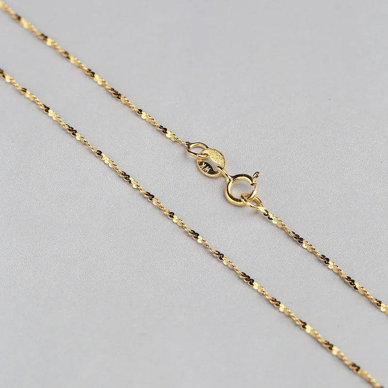 925 Silver 0.8MM Starry Charm Necklace 16 & 18 Inches
