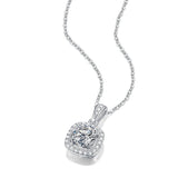 1CT D Moissanite Diamond Gemstone Necklace Pendant