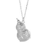 ZFSILVER S925 Sterling Silver 3-D Gourd Necklaces For Women