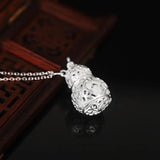 ZFSILVER S925 Sterling Silver 3-D Gourd Necklaces For Women