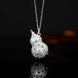 ZFSILVER S925 Sterling Silver 3-D Gourd Necklaces For Women