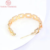 2PCS 35x34MM 24K Brass Zircon Round Stud Earrings High Jewelry Findings