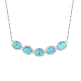 S925 Sterling Silver Hetian Jade South Red Agate Turquoise Necklace