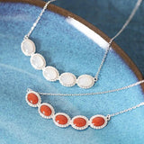 S925 Sterling Silver Hetian Jade South Red Agate Turquoise Necklace