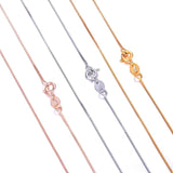 925 Sterling Silver 0.7MM Box Chain Necklace