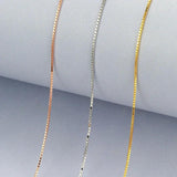 925 Sterling Silver 0.7MM Box Chain Necklace